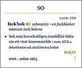 upplsagsordet fackbo från Svensk ordbok svenska.se